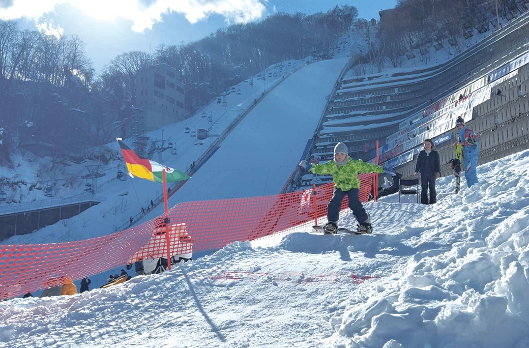 選手気分を体感！ジャンプ体験コーナー登場！：１