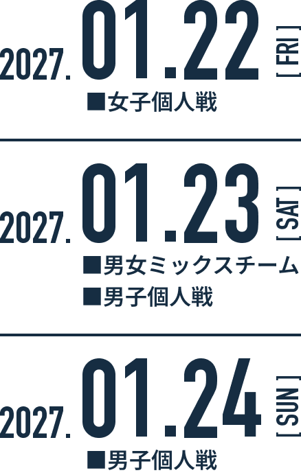 大会日程